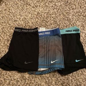 Set of 3 Nike pro spandex. Well worn. Size L